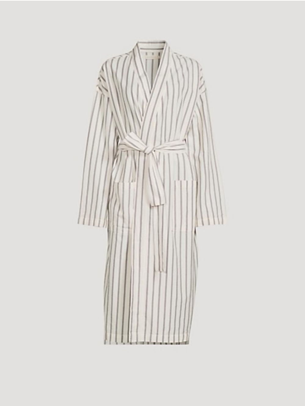 GENERAL SLEEP
Organic Cotton And Linen Robe In Stripe Print